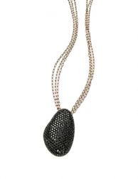 Collier en or jaune avec pendentif en diamants noirs - H.Stern