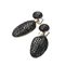 Boucles d'oreilles en or jaune et diamants noirs - H.Stern