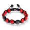 Bracelet Shamballa en perles de Corail Rouge